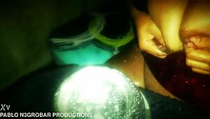 Black Friday Huge Latina BBW Milks Oiled Puffy Nipples in Cosplay