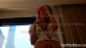 why show your tiny cock to three hot mistresses humiliating you?