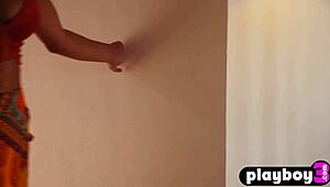 stunning milf angel constance strips slow revealing perfect small tits and naked curves