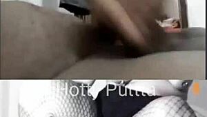 watch this hot latina milf's shaved pussy take massive cum tribute