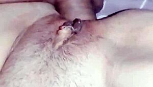 Skinny mature latina enjoys powerful homemade sex with big cock up close.
