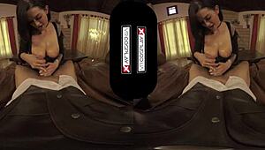 VR cosplay ti fa scopare Katrina Jade come maga sexy in pompatina POV immersiva