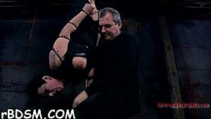 Bound Horny European Slut Gets Rough Pussy Fucked and Sucked Hardcore