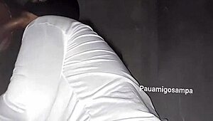 Wife sucks hubby then takes black cock in swingers gloryholes