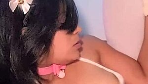 amateur colombian brunette milf with huge natural tits and small waist moans as she's fucked hard in bedroom