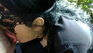 Chubby Indian milf slave sucks cumshot facial on fat cunt!