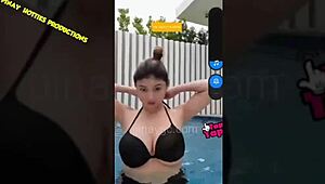 ana jalandoni's bikini downblouse flashes her filipina tits accidentally uh