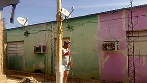 chubby latina neighbor's huge ass in short dress makes ebony milf flash curves teasing nonstop!