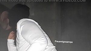 Wife sucks hubby then takes black cock in swingers gloryholes