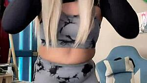Rica Transexual Milks Herself In Tight Sportswear