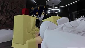 found furry babe with big ass and cock in roblox condo fucking hard