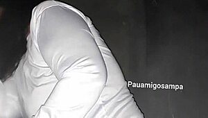 Wife sucks hubby then takes black cock in swingers gloryholes