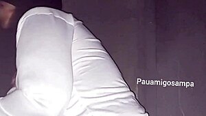 Wife sucks hubby then takes black cock in swingers gloryholes