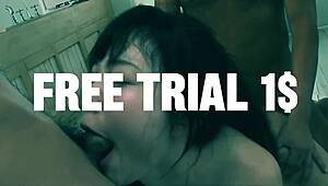 JAPANESE MILF WITH BIG TITS TAKES HARDCORE FUCK, SHAVED PUSSY ON DISPLAY