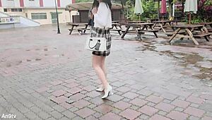 college girl skips class for leg-spreading sex afternoon fun