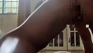 She shakes her ass wildly on massive black cock.