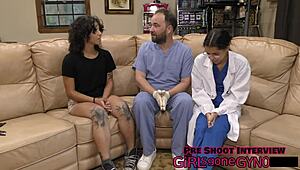 nicole luvas heads backstage for her yearly physical exam