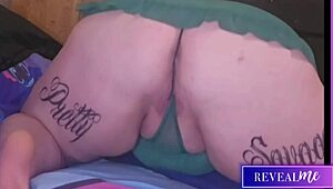 i can't stop watching this curvy babe's ass dildo ride and fingering