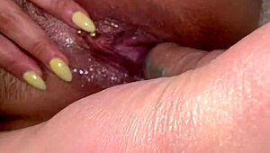 omg watch me squirt white milk from my wet pussy with this dildo... subscribe for full vids! 🔥💦
