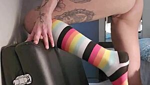 emy angel gropes and rubs her body softly in teasing solo play