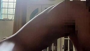 She shakes her ass wildly on massive black cock.