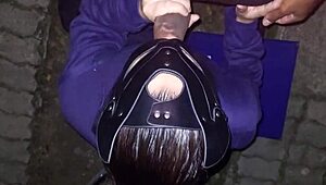 backyard slut fucked amid traffic gets cum piss shower