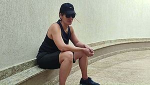 brazilian fatass sub eats cock balls deep then gets rough creampie fucked