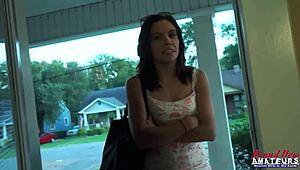 sexy coeds jamie litton and meredith lick shaved pussies then share cock