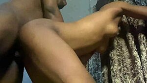 Stepsister moans nonstop on my black cock before and after rain hits