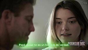 Îl provoc pe tata vitreg în spaniolă muie fierbinte