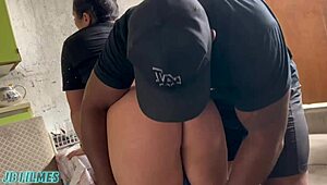 Felt her wet pussy and ass so deep in neighbor's shack