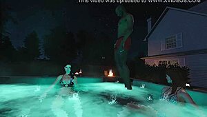 whoa swinger birthday bash turns into a wild house party game for girlfriend ashley!