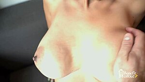 Babe Katrina Moreno's big tits cum covered after hard fuck 😍💦🍈