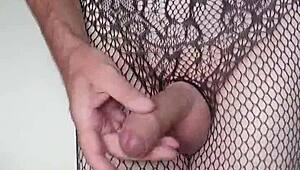 fishnet bodysuit clings tight teasing every sexy curve misr4