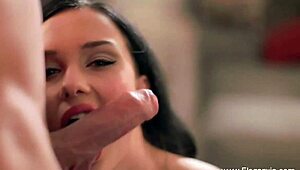 Seductive Brunette Milf Squirts Cumshot Facial in Hot Cfnm Blowjob Seduction