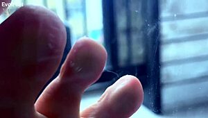 miss bimby teases her feet in sharp stilettos