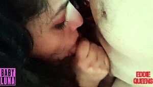 mi hermanastra lets me suck her huge tits and titfucks me till i cum in her mouth ft eddie queens