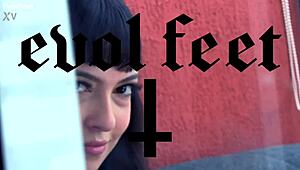 miss bimby teases her feet in sharp stilettos