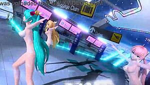 Bold Hatsune Miku Rin Luka Full Nude Body Reveal