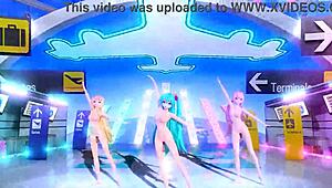 Bold Hatsune Miku Rin Luka Full Nude Body Reveal