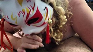 chubby fox gives her man a loving homemade blowjob and ride