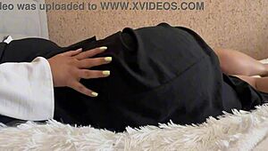 Young arab teen 18+ spends her day comfortably without panties