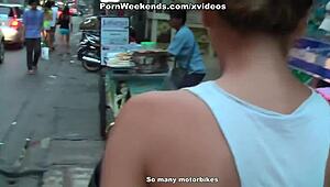 ripping clothes off for wild mirror blowjob sex on holiday