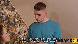 О боже, не вярвам - зрялата курва Кристина Грейс изневеля лудо на мъжа си след парти