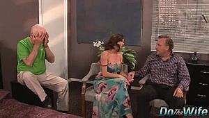 busty veronica avluv moans as stranger dicks her pussy while hubby watches