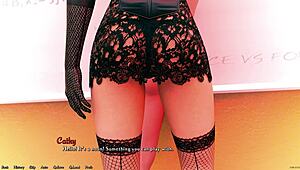 hey, in being a dik, cathy's wet dream turns into this steamy teacher handjob scene with latex vibes