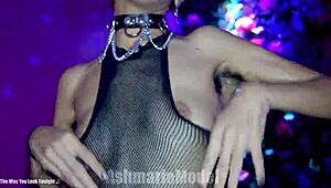 Wanna see this hairy pussy armpits legs babe strip in fishnets heels?