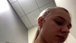 Watch This Curvy 18yo Shaved Pussy Squirt Fountain Outdoors Publicly!