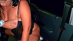 my slutty wife sux cab driver's cock in medellin car i film