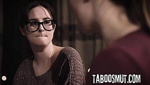 husband rams mistress's ass doggystyle while wife watches close.